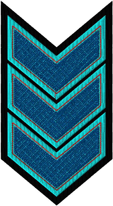 Chenille Letterman Jacket Triple Chevron - 1.25" wide bar