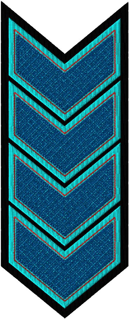 Chenille Letterman Jacket Quad Chevron - 1.5" wide bar