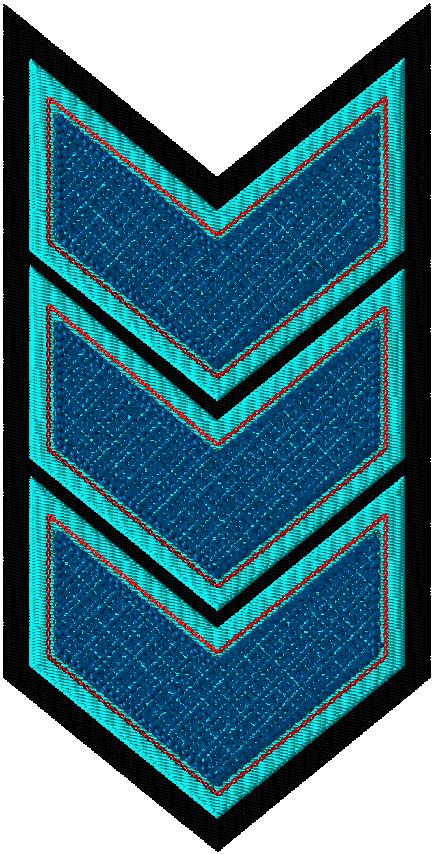 Chenille Letterman Jacket Triple Chevron - 1.5" wide bar