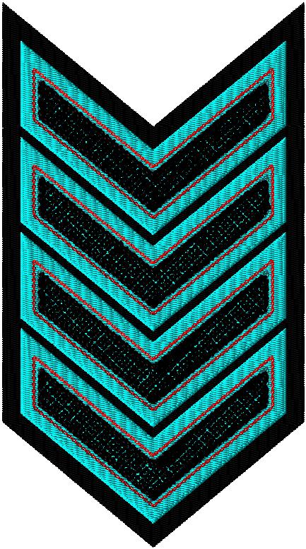 Chenille Letterman Jacket Quad Chevron - .75" wide bar