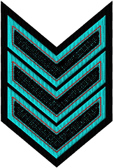 Chenille Letterman Jacket Triple Chevron - .75" wide bar