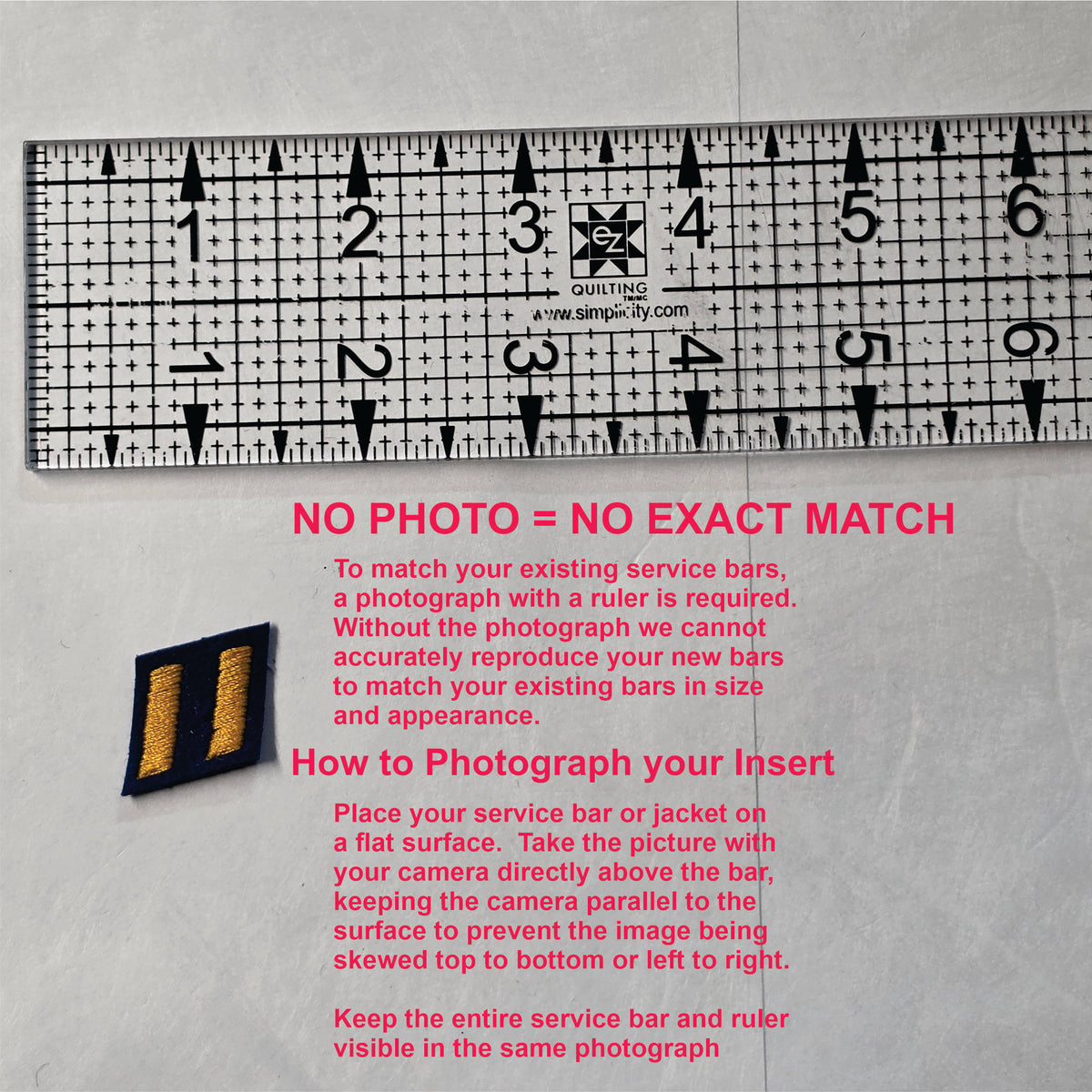 How to measure service bar inserts for letterman jackets and patches at 4 My Jacket
