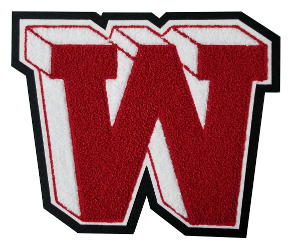Full Block 3D Chenille letters for Corporate and School Sweaters, Letter Jackets and Blankets