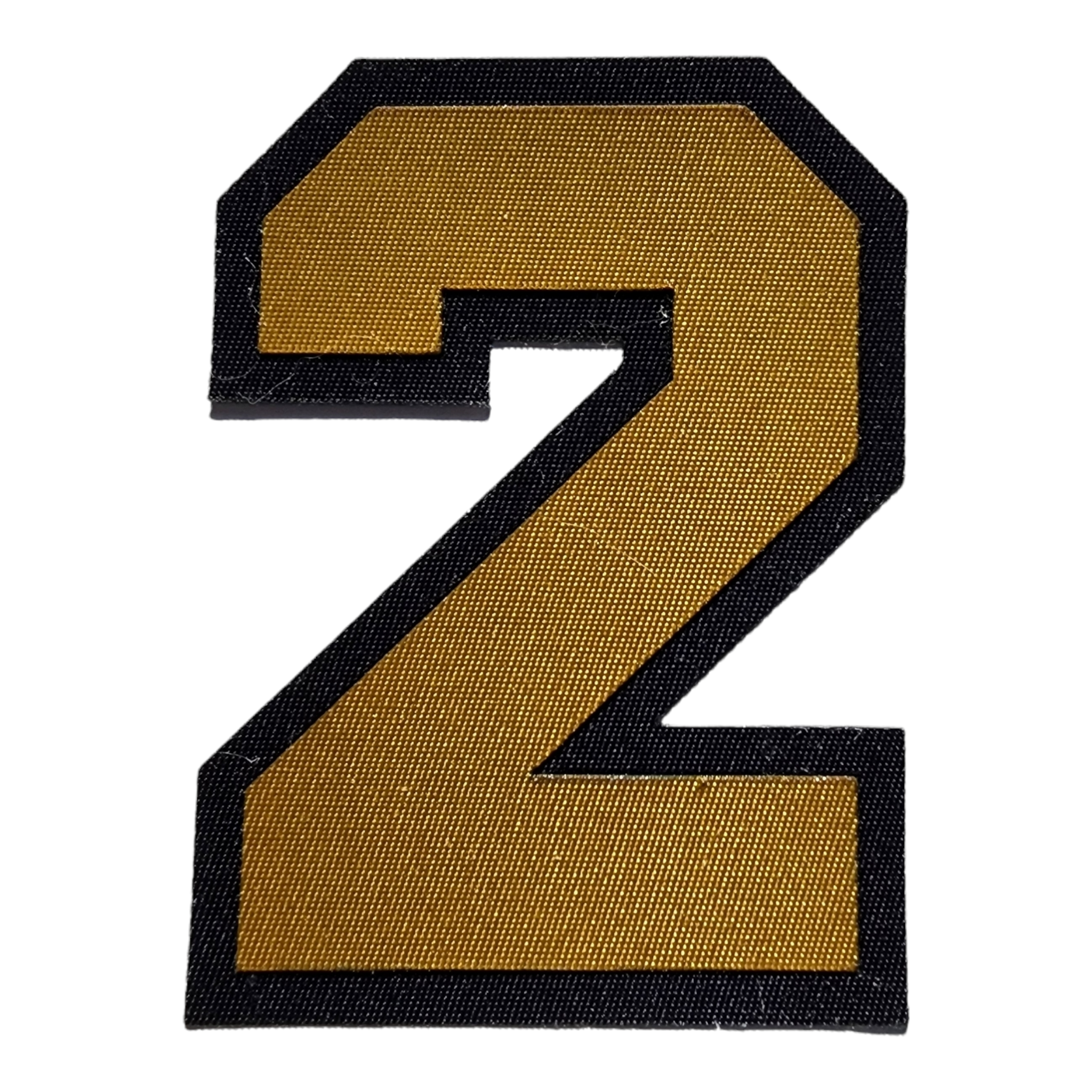 3 inch 2 color tackle twill number 2