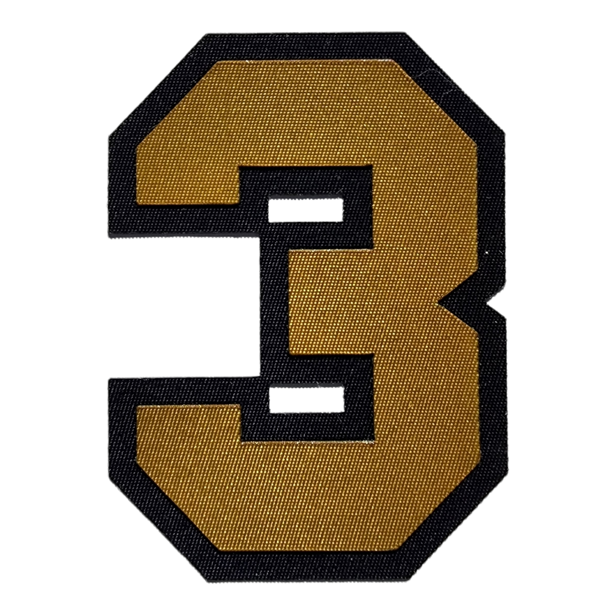 3 inch 2 color tackle twill number 3