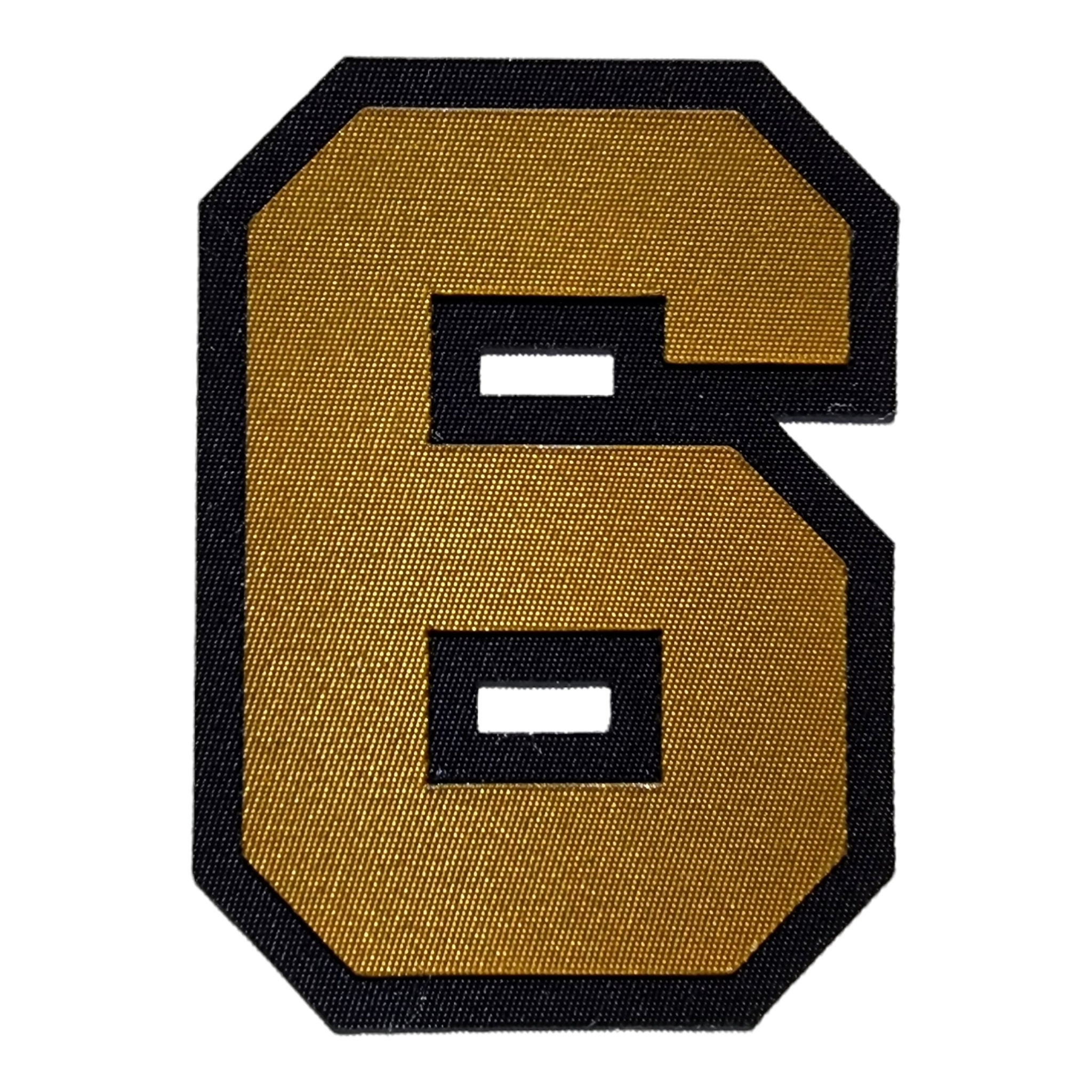 3 inch 2 color tackle twill number 6