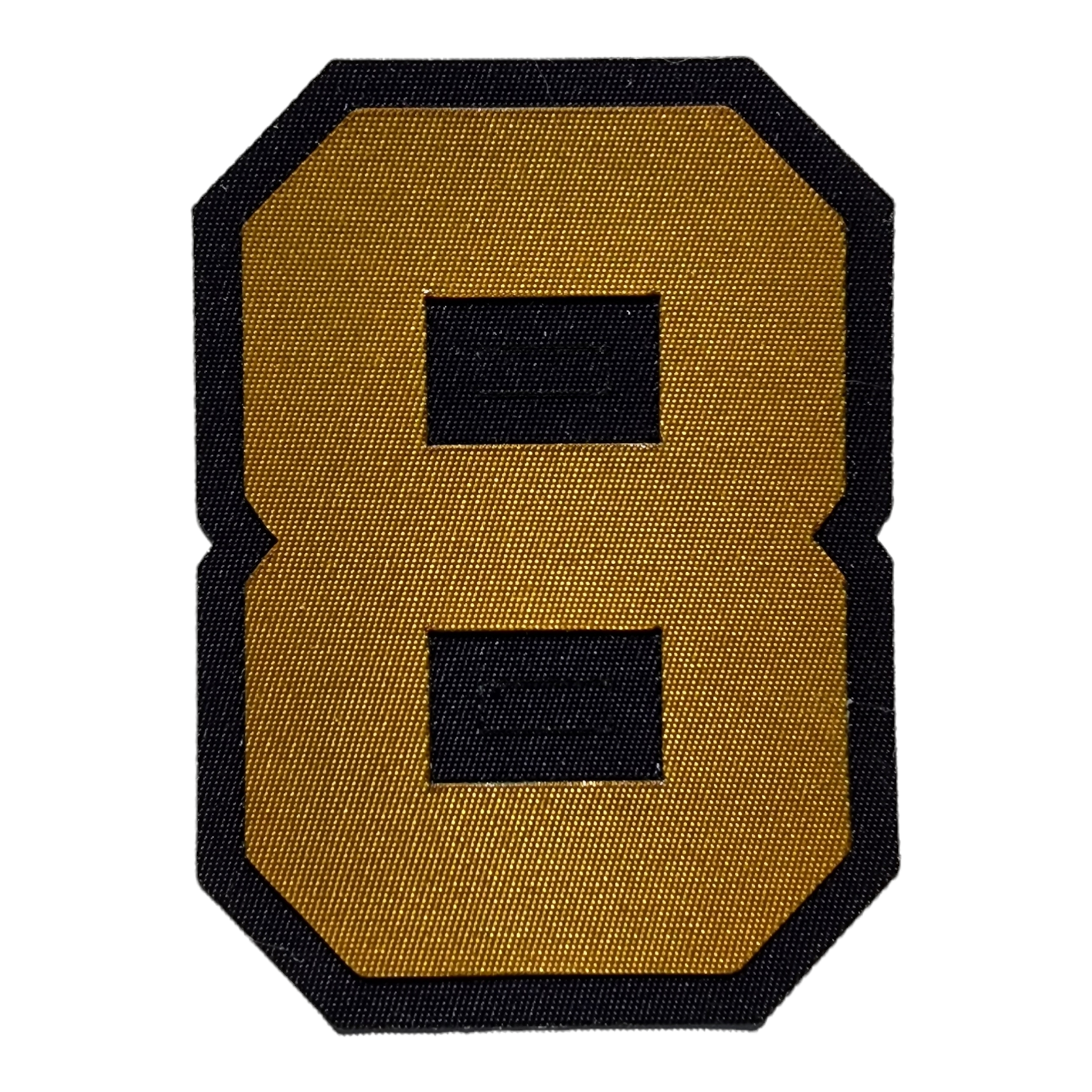 3 inch 2 color tackle twill number 8