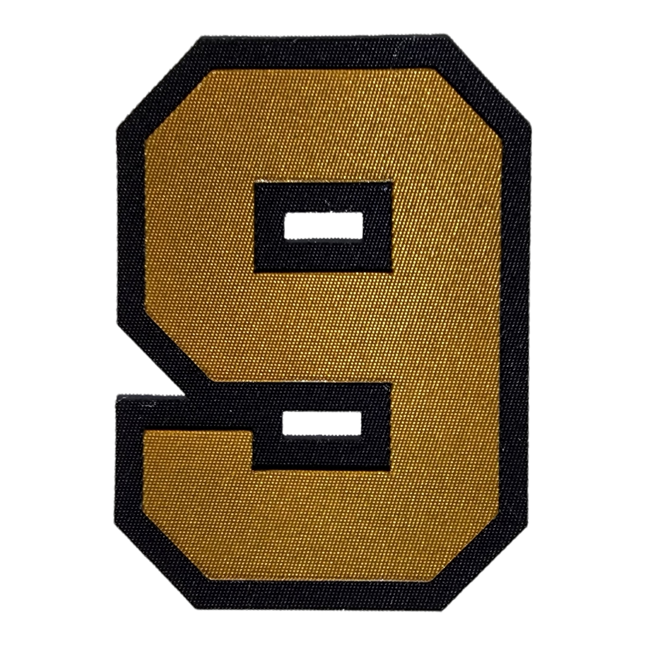 3 inch 2 color tackle twill number 9