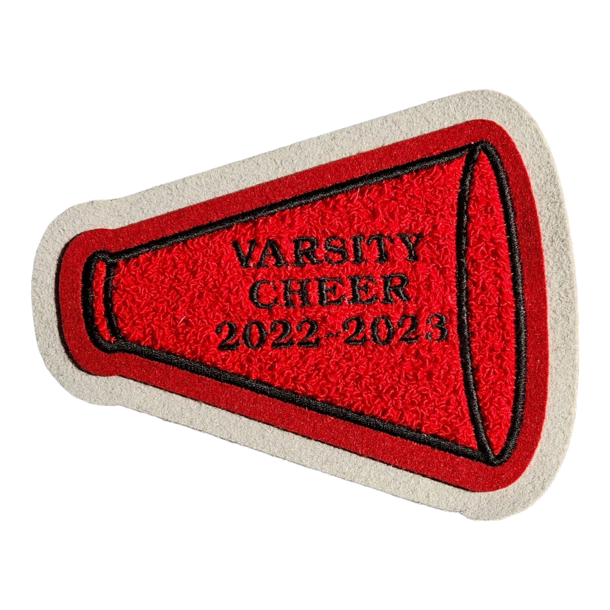 Custom Chenille Megaphone with Block Letters