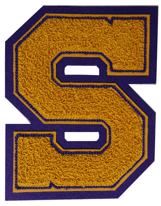 Custom 6 inch Full Block Chenille Letter for Letter  S