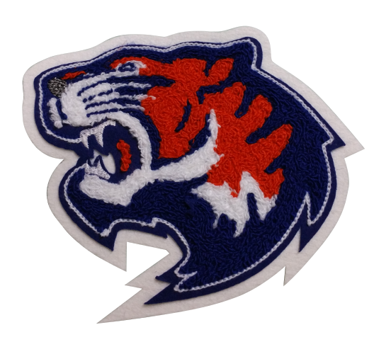 Chenille Letterman Jacket Tiger Mascot Patch - M60033