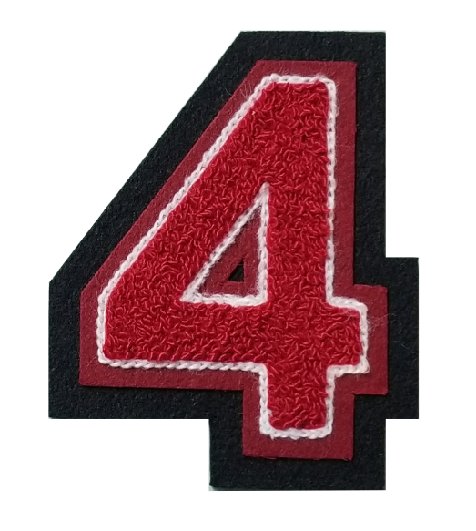 Chenille Single Number Patch