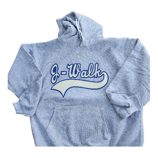 Custom Decorated Hoodie - 2 color Tackle Twill Script Name w/Tail