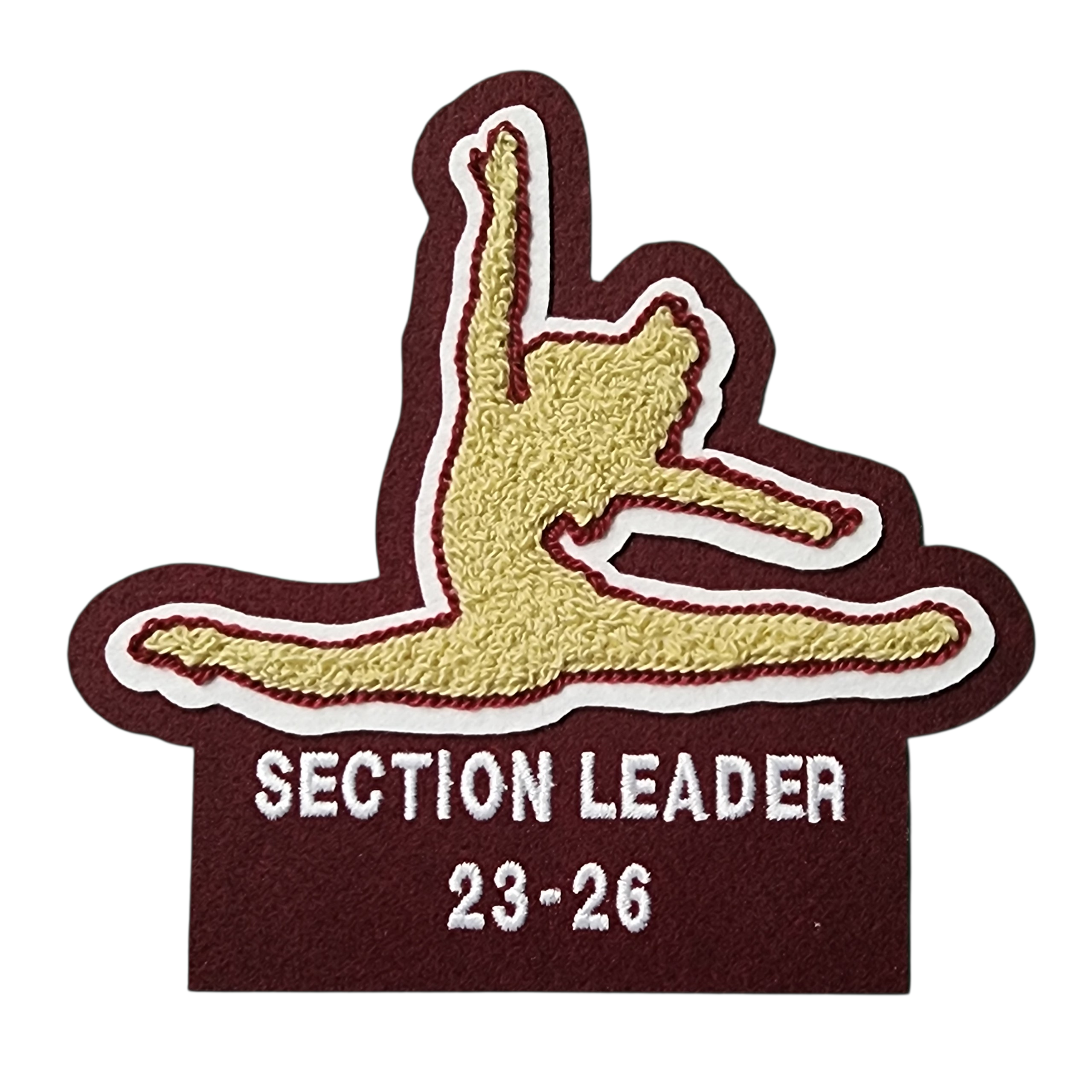 Chenille Dancer Letterman Jacket Patch Optional Lettering