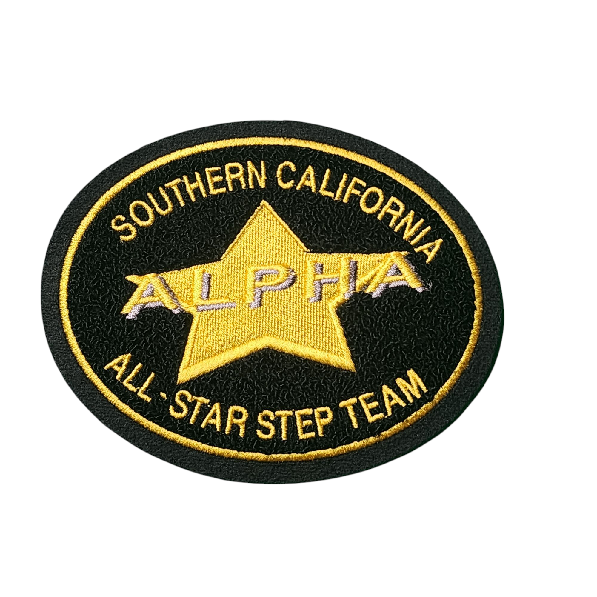 Chenille ALPHA All Star Step Team Letterman Jacket Patch