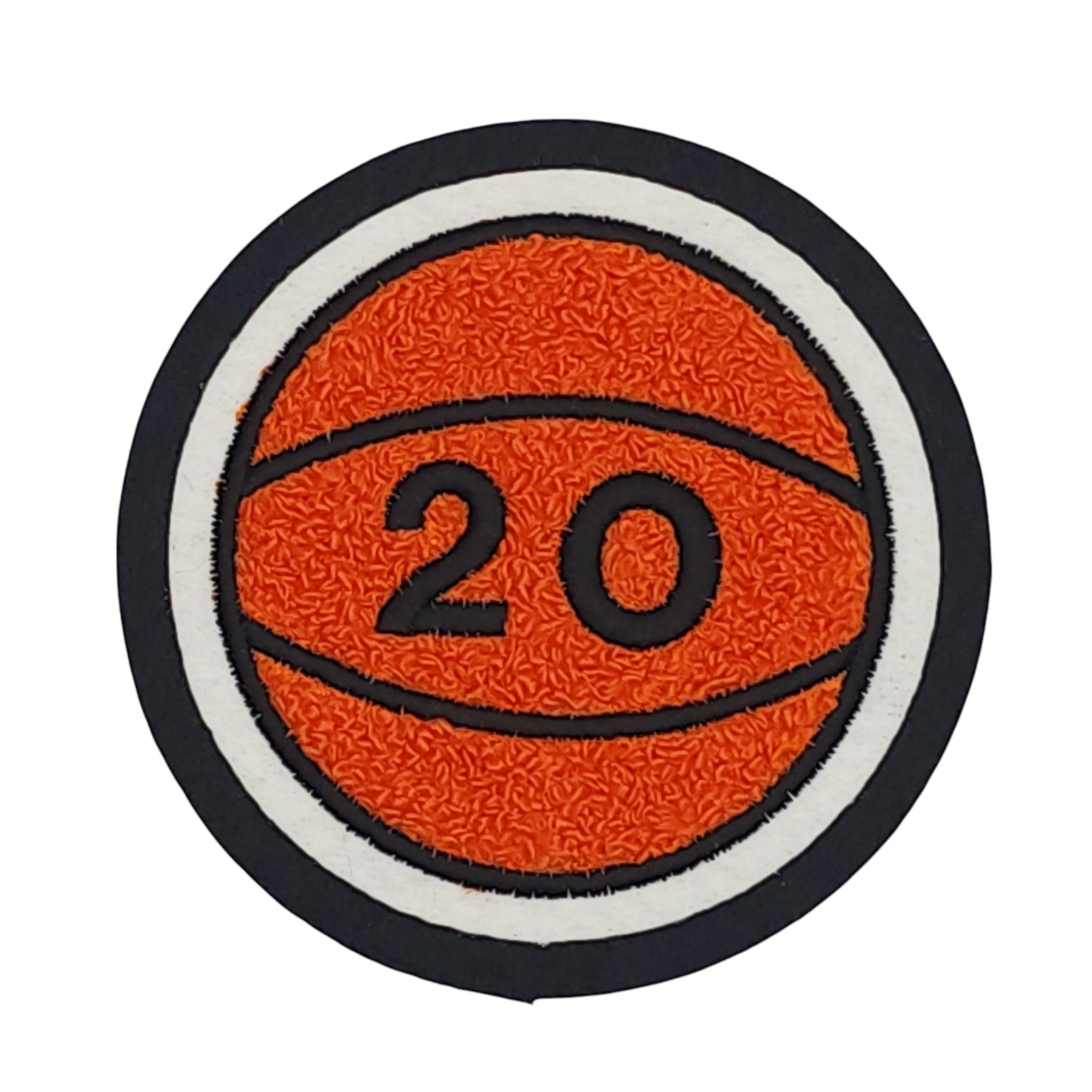 Chenille Letterman Jacket Basketball Patch With Satin Border