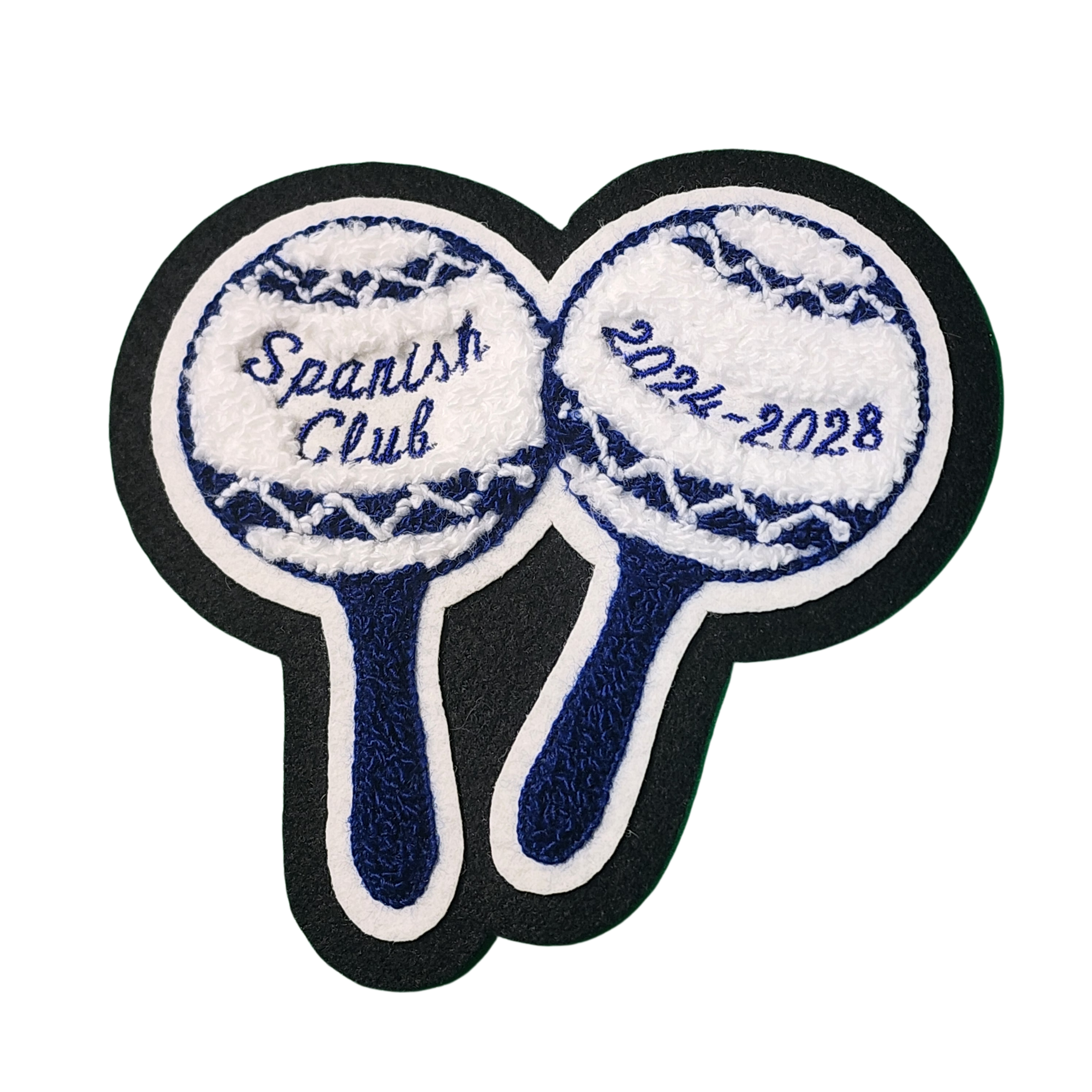 Chenille Spanish Club Maracas Patch
