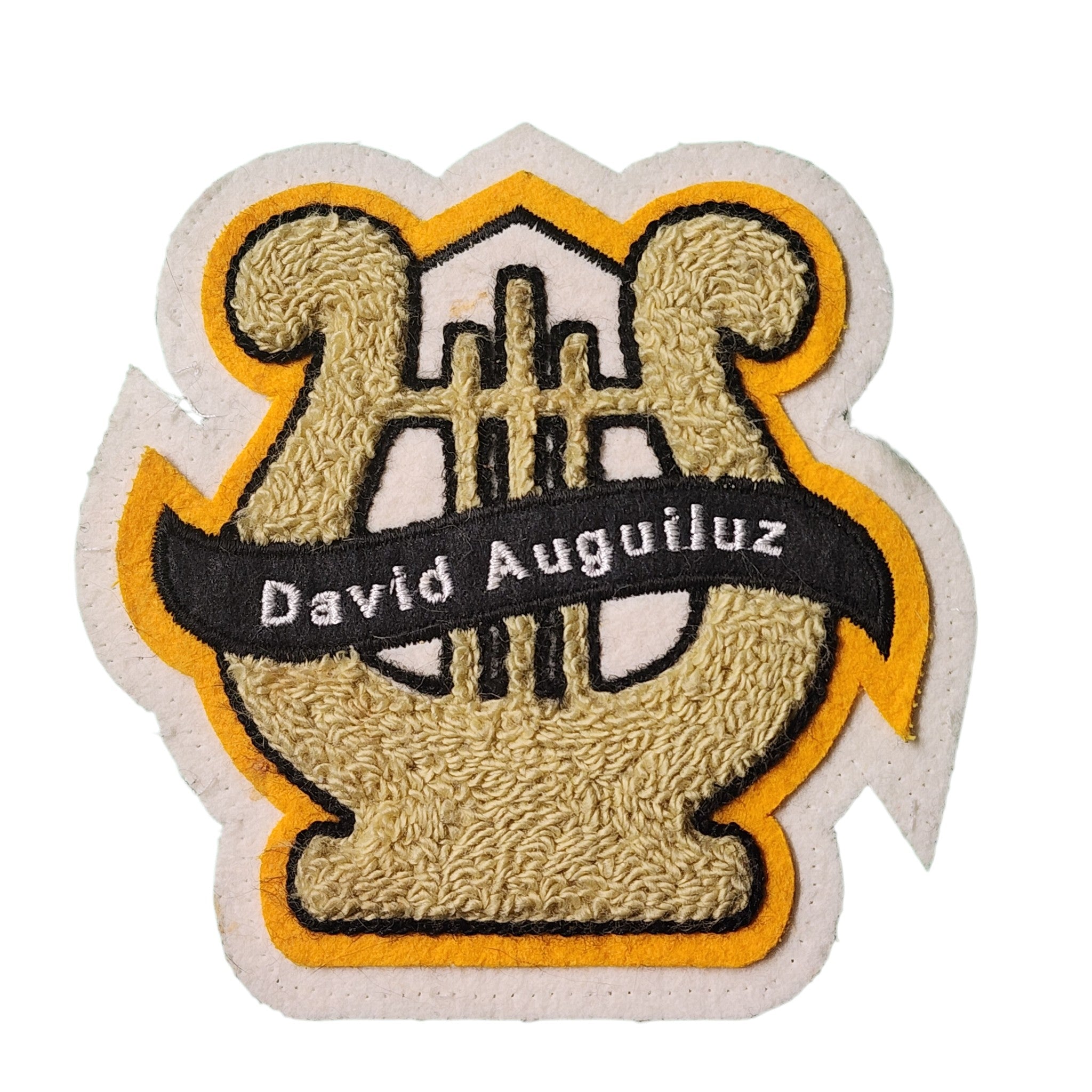 Chenille Letterman Jacket or Sweater Music Lyre with Text