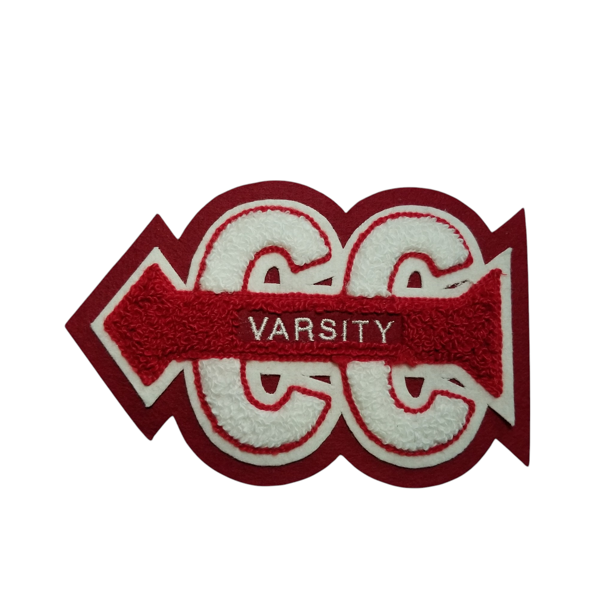 Chenille Letterman CC Left Sleeve Letterman Jacket Patch