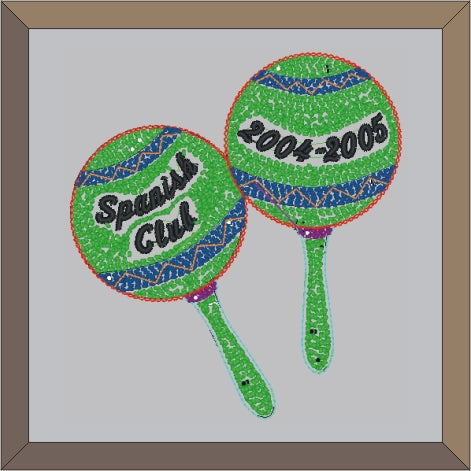 Chenille Spanish Maracas Patch