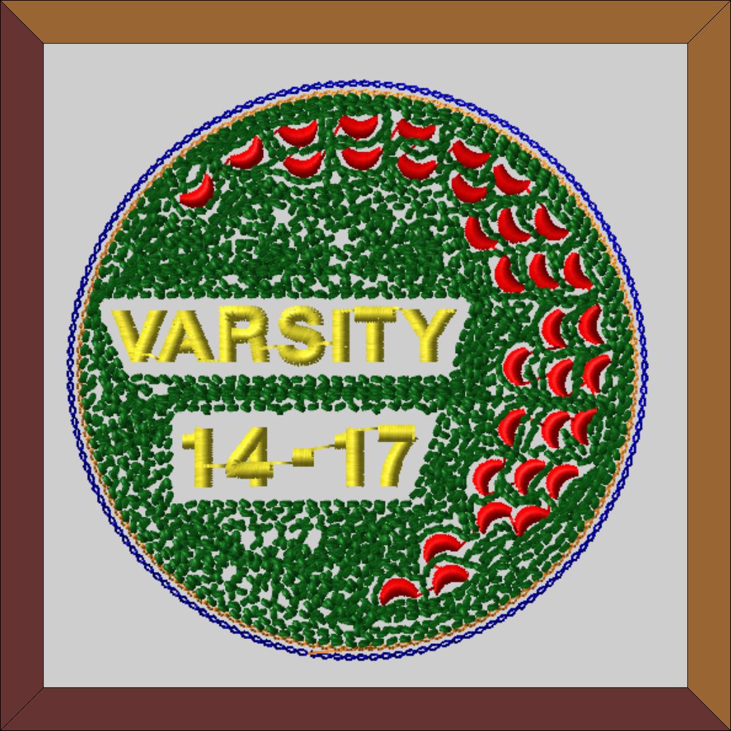 Chenille Letterman Jacket Golf Ball Patch With Text