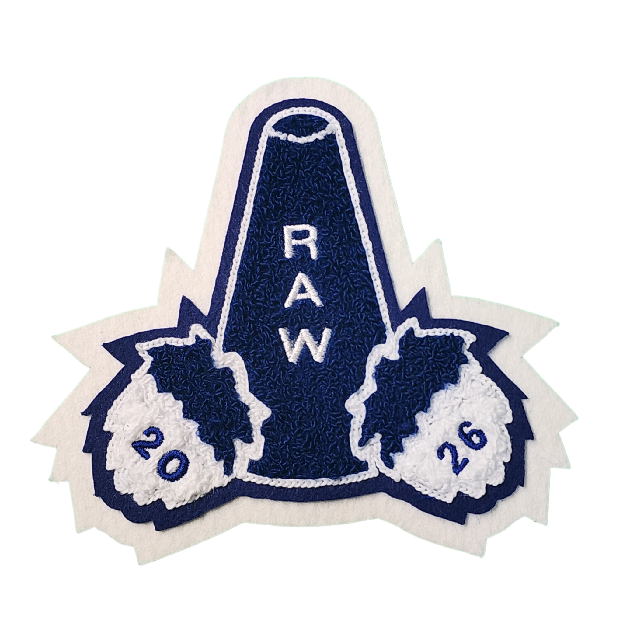 Megaphone Pom Pom With Year Date and Lettering