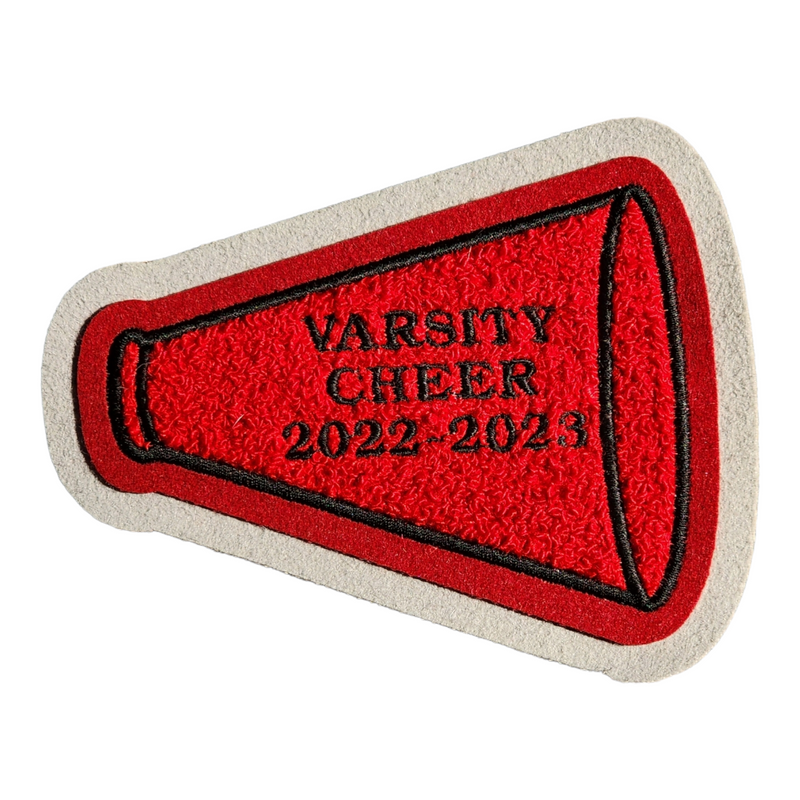 Custom Chenille Megaphone with Block Letters